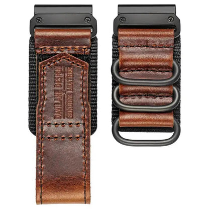 Genuine Leather Garmin Watch Strap - QuickFit Stylish Band BandsCo Straps