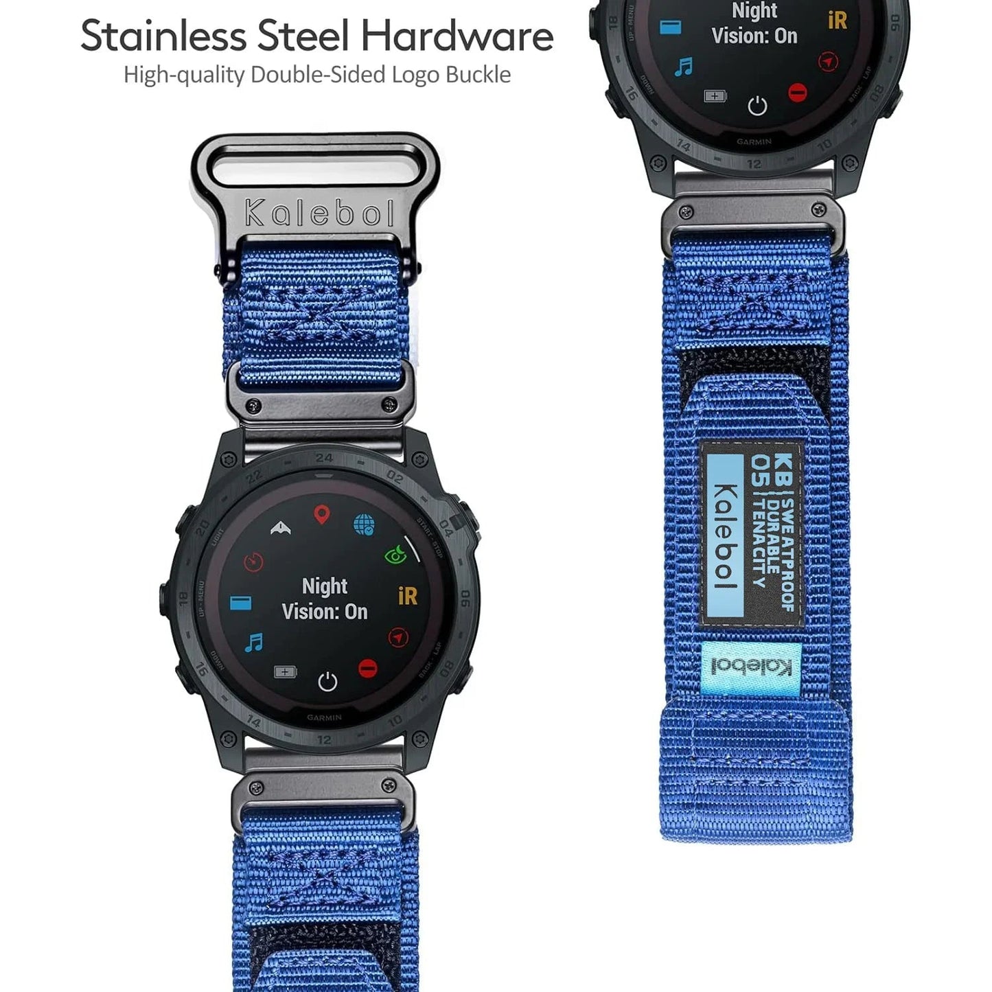 Durable Nylon Velcro Loop Garmin Bands - Quickfit BandsCo Straps