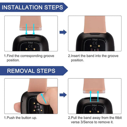 Fitbit Versa & Sense Silicone Bands - Lightweight Minimalist Design BandsCo Straps