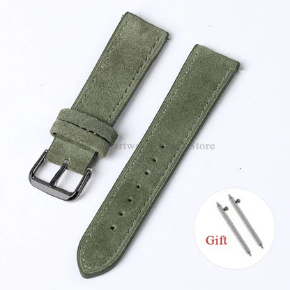 Amazfit Leather Watch Strap Vintage Suede Quick Release - Handmade Stitching BandsCo Straps