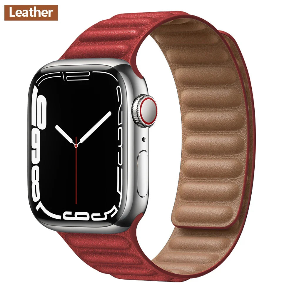 Apple Watch Leather Band - Premium Magnetic Loop Strap BandsCo Straps