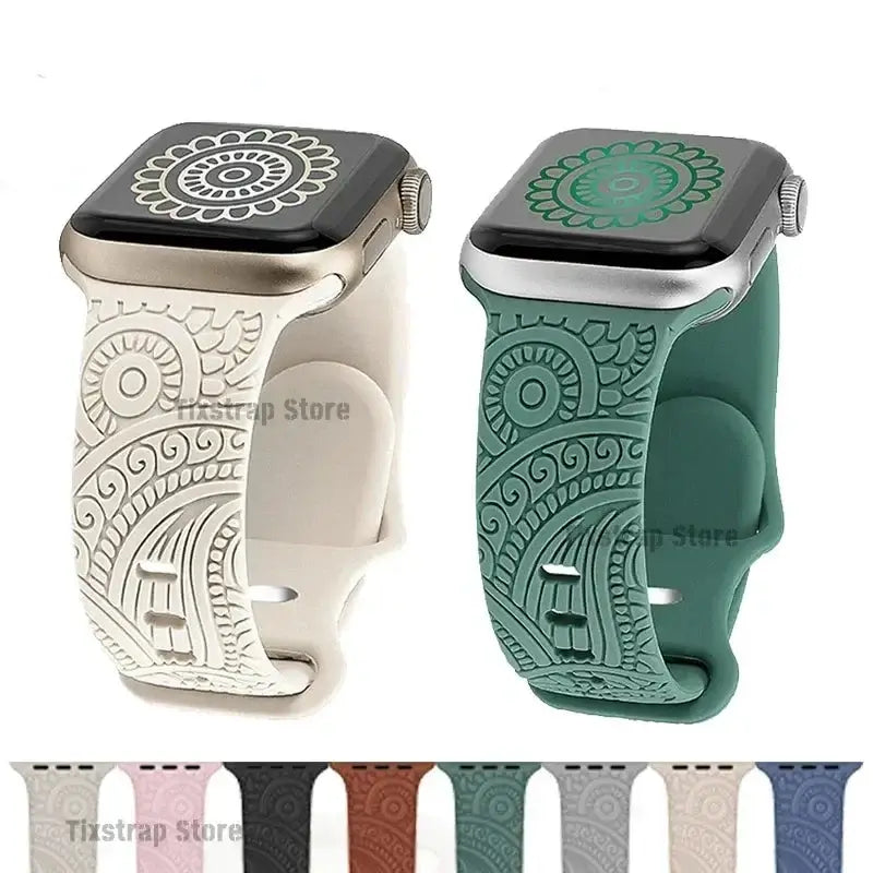 Apple Watch Silicone Strap - Stylish, Engraved Design BandsCo Straps