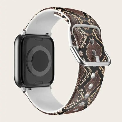 Patterned & Clear Apple Watch Band with Buckle BandsCo Straps