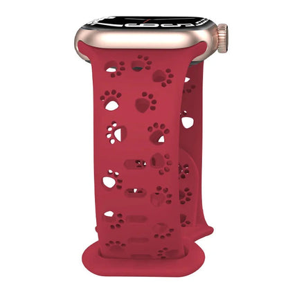 Apple Watch Silicone Strap - Soft Hollow-Out Cat Pattern BandsCo Straps