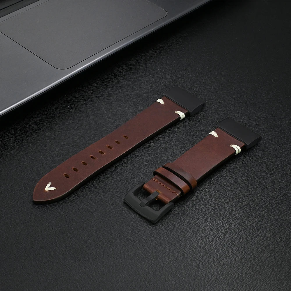 Garmin Leather Soft Strap - Premium Comfort Band BandsCo Straps