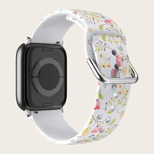 Patterned & Clear Apple Watch Band with Buckle BandsCo Straps