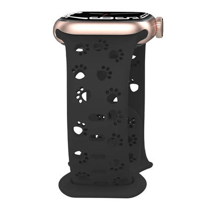 Apple Watch Silicone Strap - Soft Hollow-Out Cat Pattern BandsCo Straps