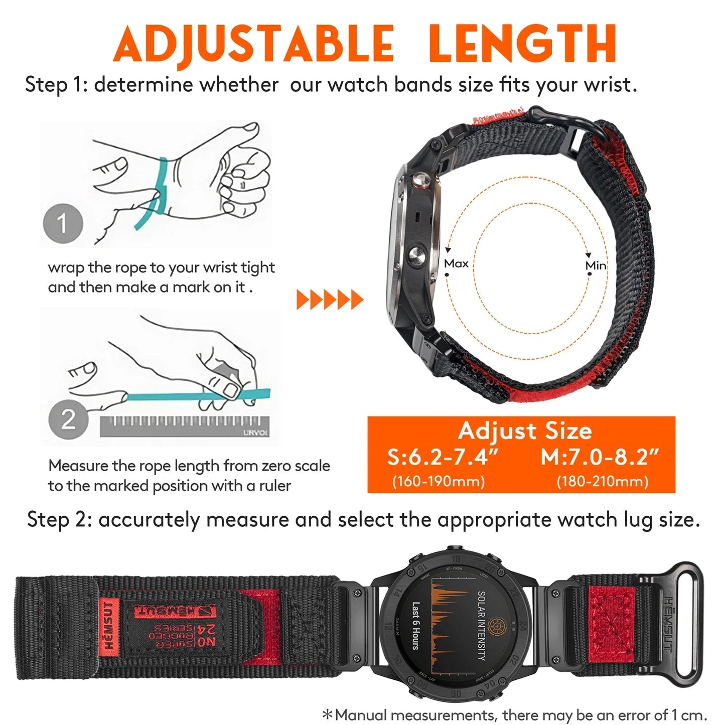 Garmin Nylon Band - Durable Military Sports Strap BandsCo Straps