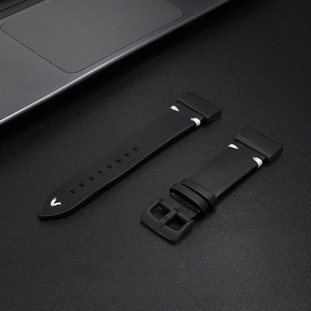 Garmin Leather Soft Strap - Premium Comfort Band BandsCo Straps