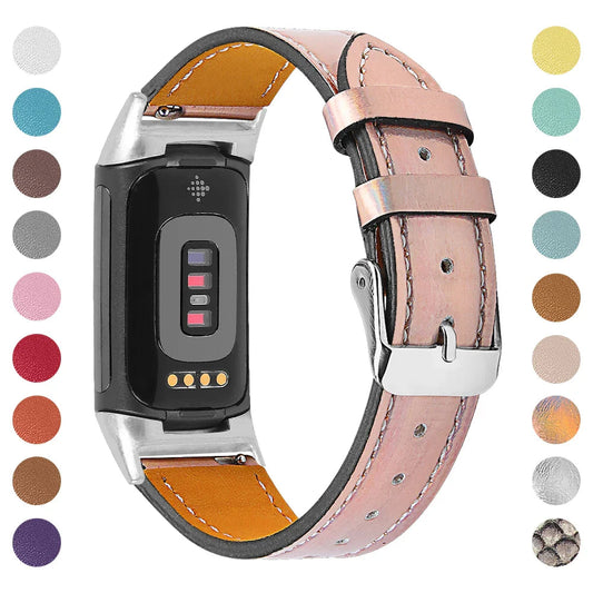 Fitbit Charge 5 6 Leather Strap - Stylish and Comfortable BandsCo Straps