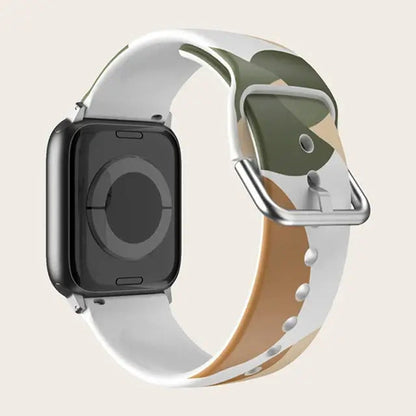 Patterned & Clear Apple Watch Band with Buckle BandsCo Straps