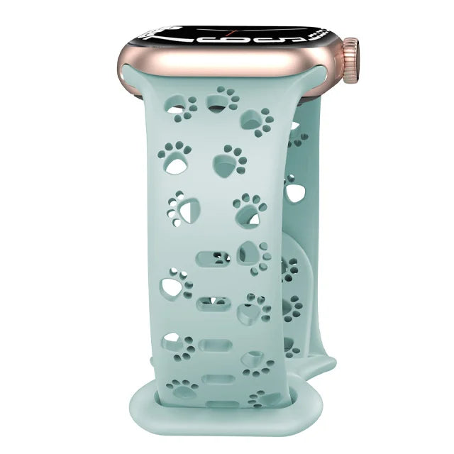 Apple Watch Silicone Strap - Soft Hollow-Out Cat Pattern BandsCo Straps