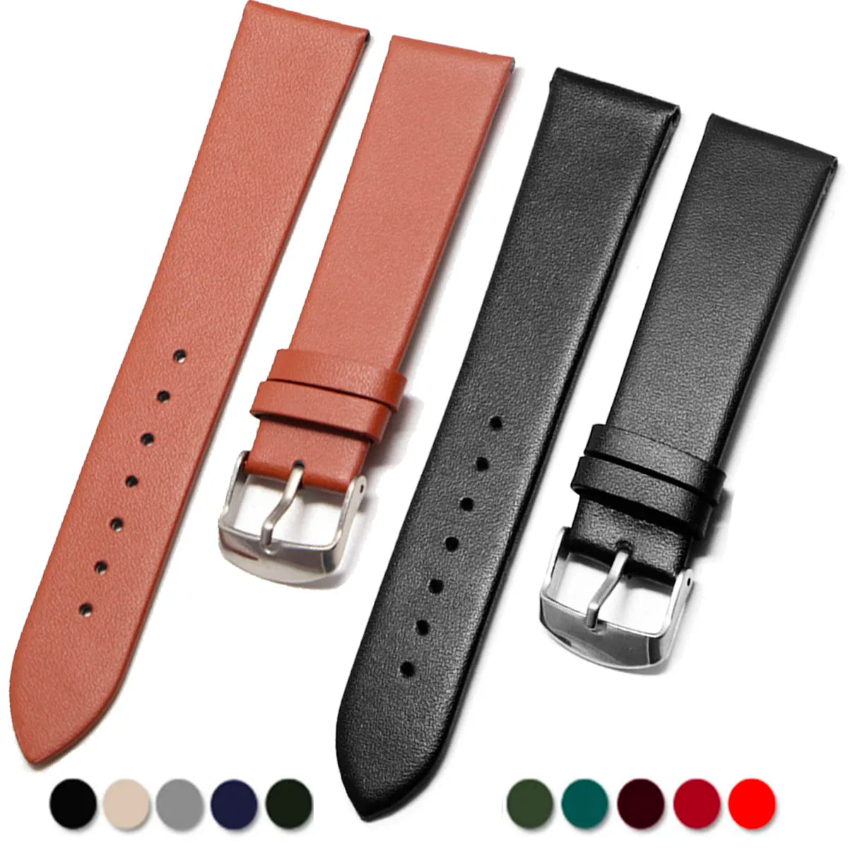 OnePlus Smartwatch Leather Band, Calf Leather Strap with Pin Buckle BandsCo Straps