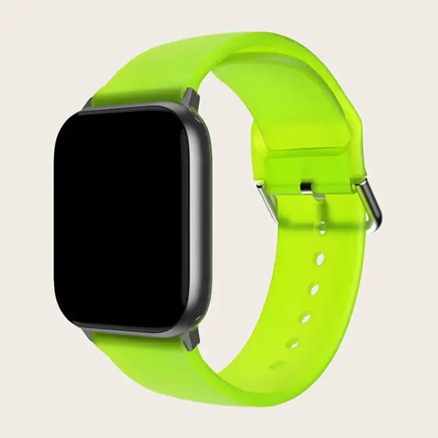 Patterned & Clear Apple Watch Band with Buckle BandsCo Straps