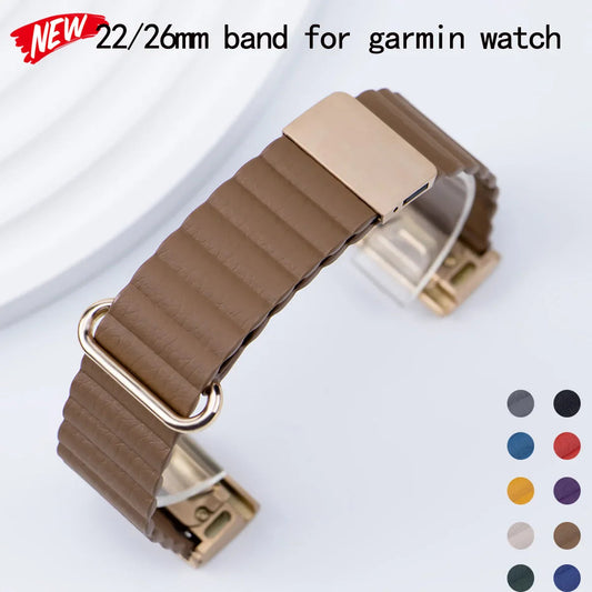 Garmin Leather Band - Premium Comfort Strap BandsCo Straps