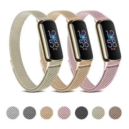 Fitbit Luxe Steel Magnetic Band - Elegant Mesh Design BandsCo Straps