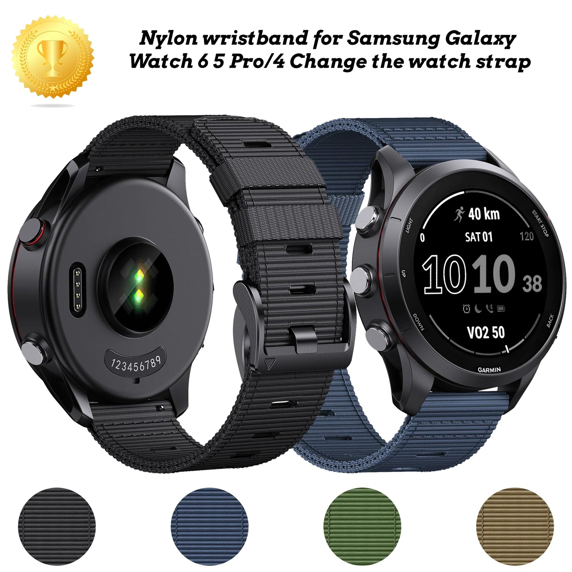 Amazfit Nylon Loop Band for Smartwatch Breathable Comfort Strap BandsCo Straps