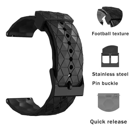 Amazfit Silicone Sport Watch Band Black Waterproof Strap for Everyday Wear BandsCo Straps