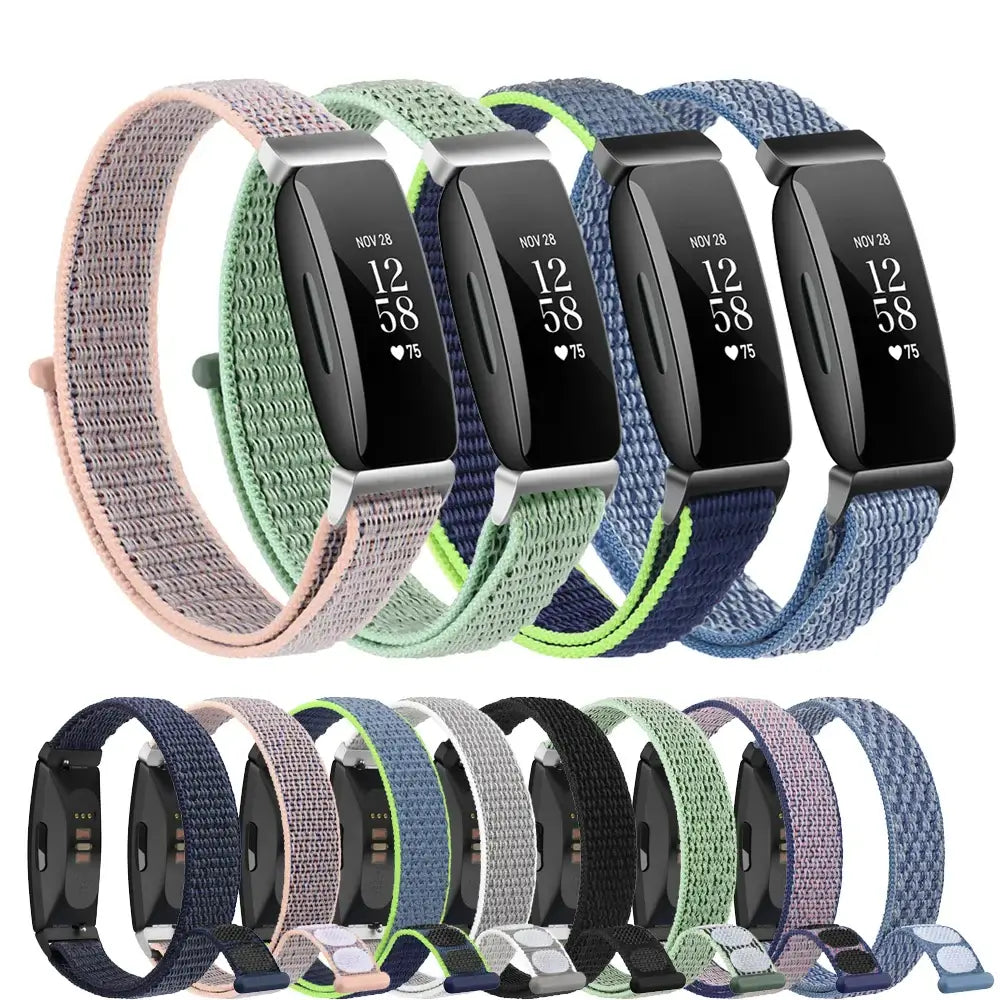Fitbit Inspire 2, 1, HR Nylon Velcro Band - Versatile Strap BandsCo Straps