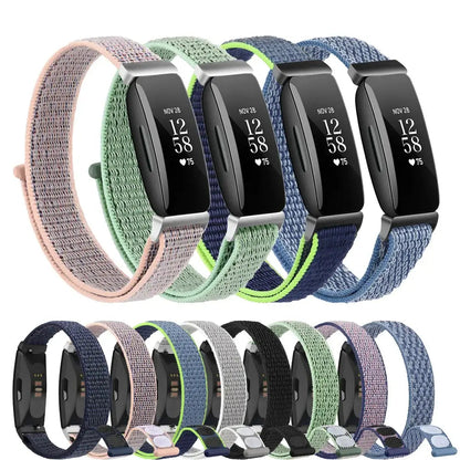 Fitbit Inspire 2, 1, HR Nylon Velcro Band - Versatile Strap BandsCo Straps