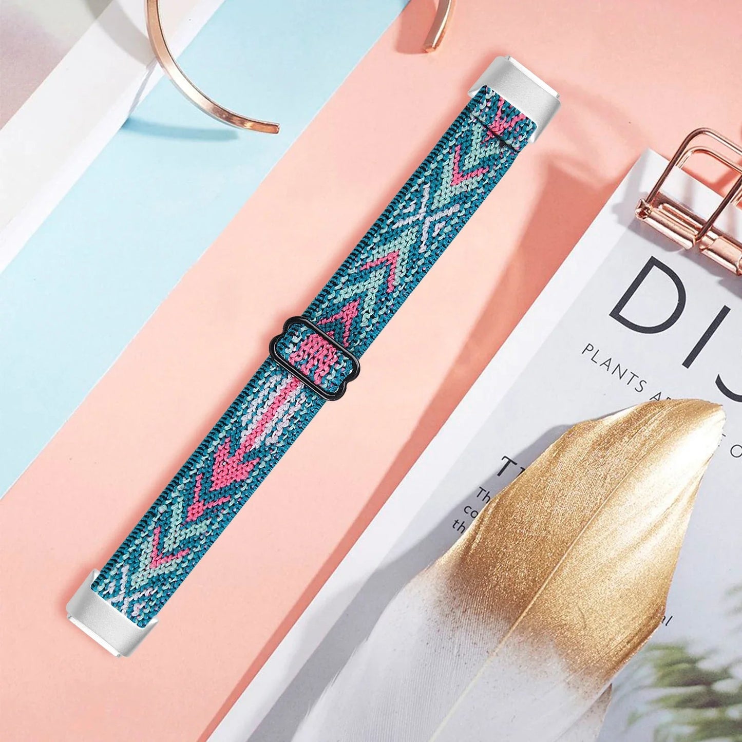 Fitbit Luxe Nylon Elastic Band - Soft Breathable Strap BandsCo Straps