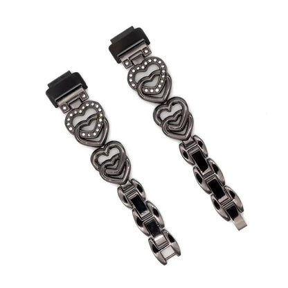 Fitbit Inspire 3 Steel Heart Design Band – Elegant Stainless Steel Strap BandsCo Straps