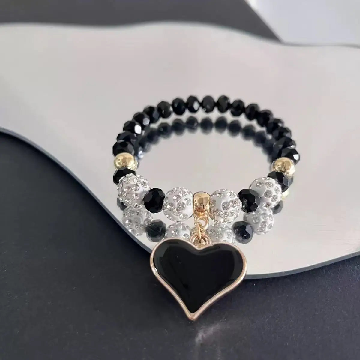 Women's Green Jade Beaded Bracelet with Gold Leaf Charm | Fashion Chain & Link Bracelet wws