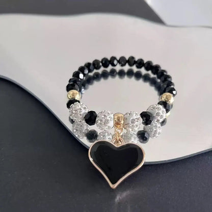 Women's Green Jade Beaded Bracelet with Gold Leaf Charm | Fashion Chain & Link Bracelet wws