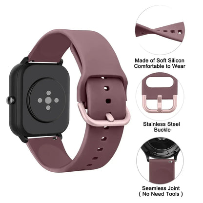 Amazfit Silicone Watch Strap Replacement Band For Smartwatch BandsCo Straps
