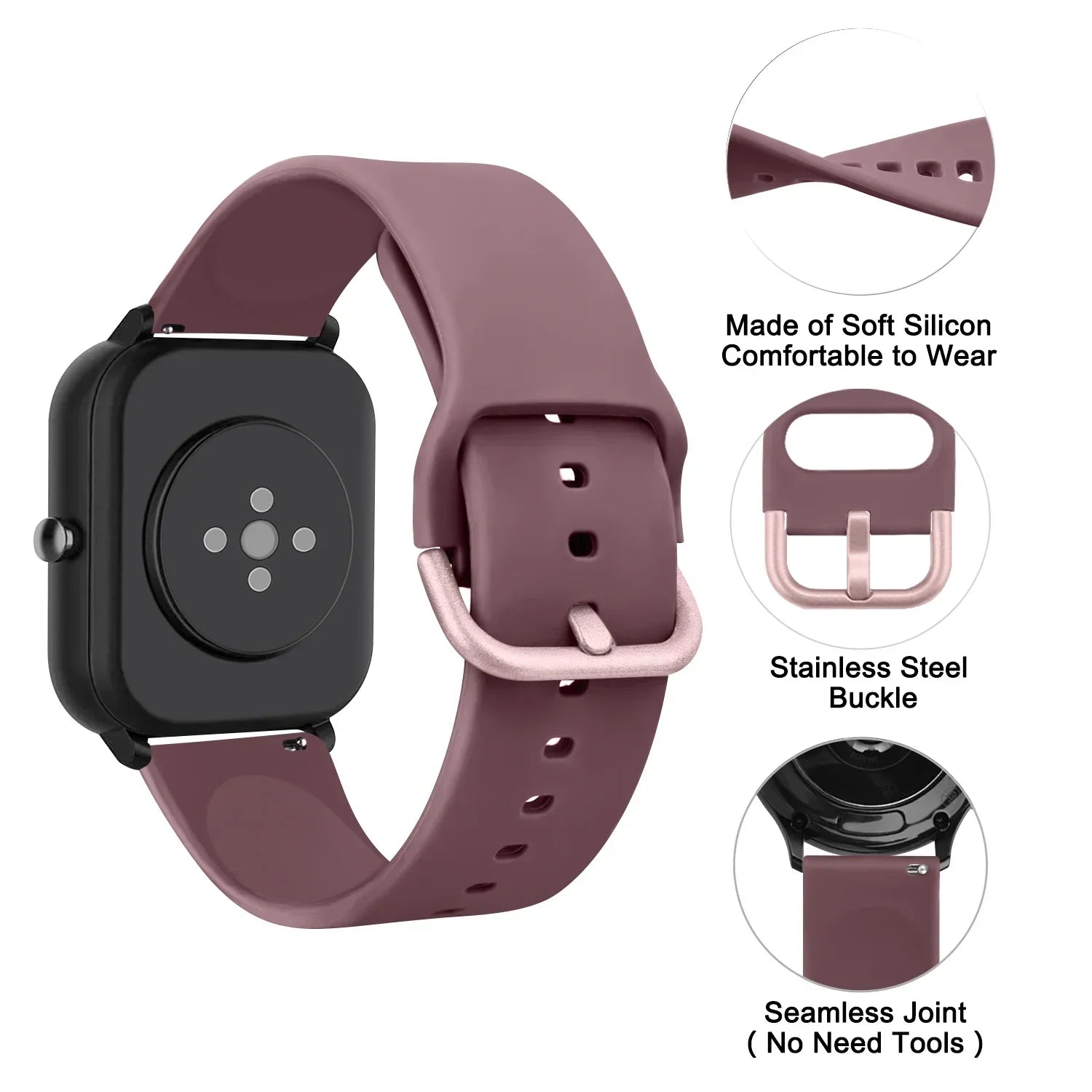 Polar Silicone Watch Band For Smartwatch - Flexible Sport Strap BandsCo Straps
