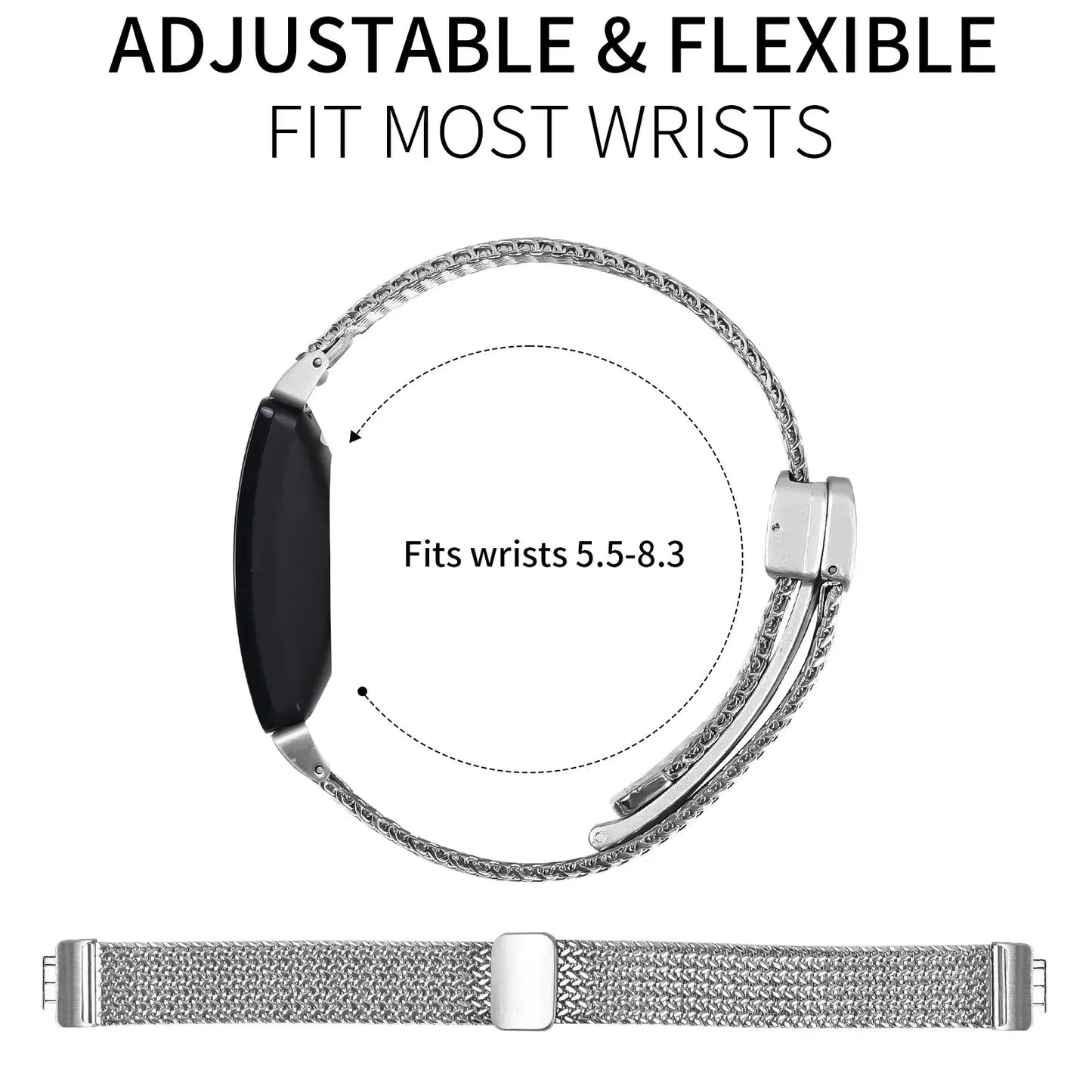 Fitbit Inspire 2, 1, HR Stainless Steel Band - Mesh Design BandsCo Straps