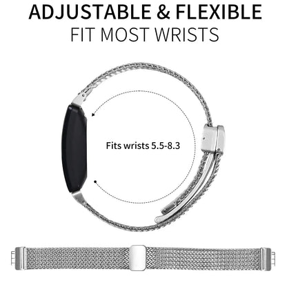 Fitbit Inspire 2, 1, HR Stainless Steel Band - Mesh Design BandsCo Straps