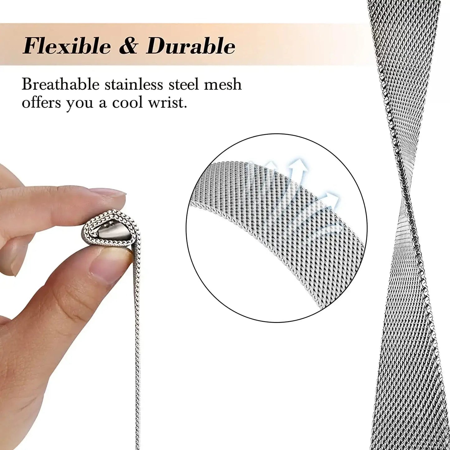 Fitbit Charge 5 6 Stainless Steel Magnetic Band - Stylish Durable BandsCo Straps
