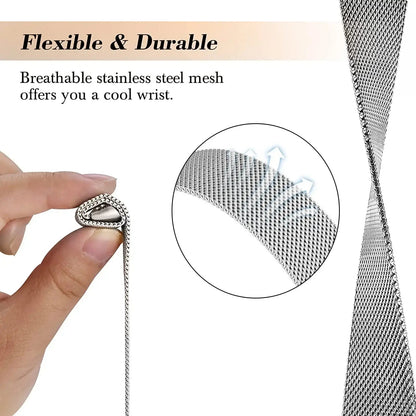 Fitbit Charge 5 6 Stainless Steel Magnetic Band - Stylish Durable BandsCo Straps