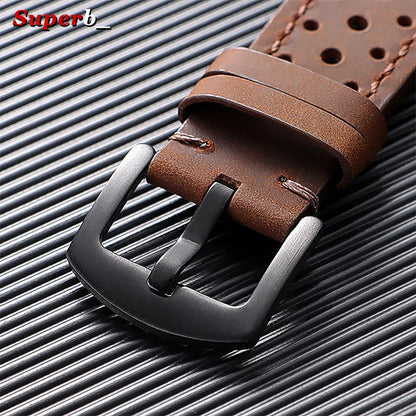 Amazfit Bands Leather Quick Release Watch Band Vintage Brown Cowhide Strap BandsCo Straps