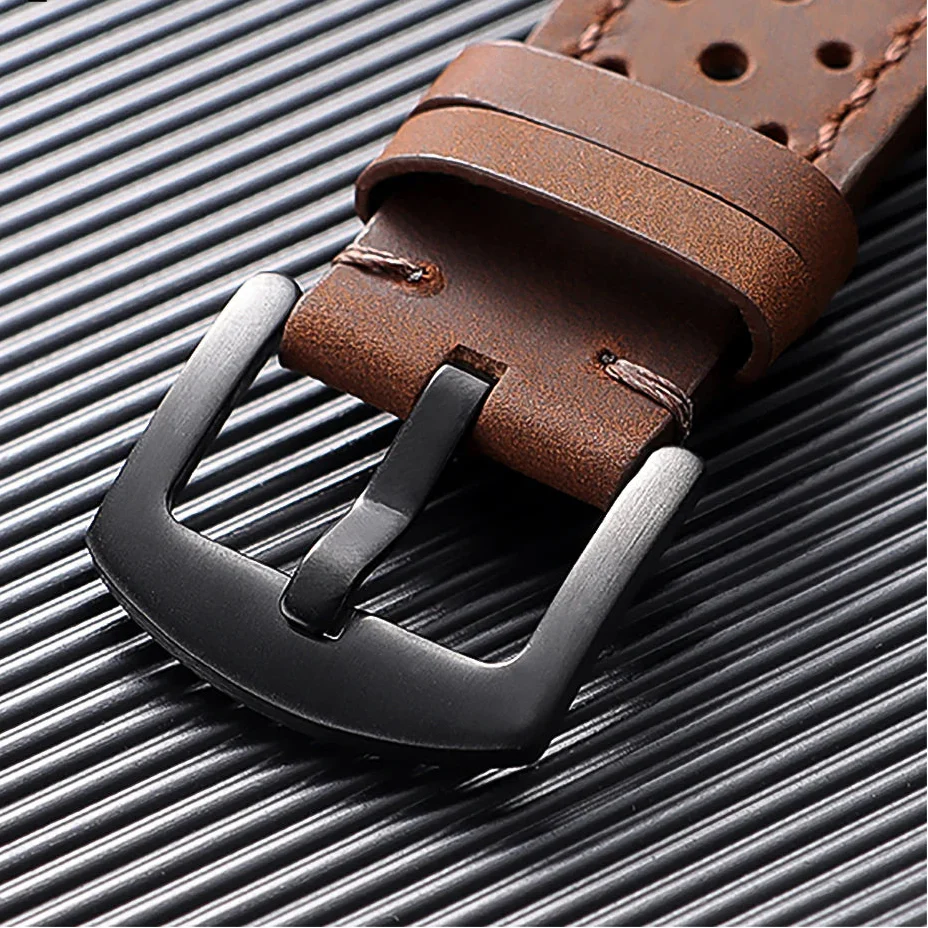 Motorola Moto Quick Release Leather Watch Band Breathable Vintage Strap BandsCo Straps