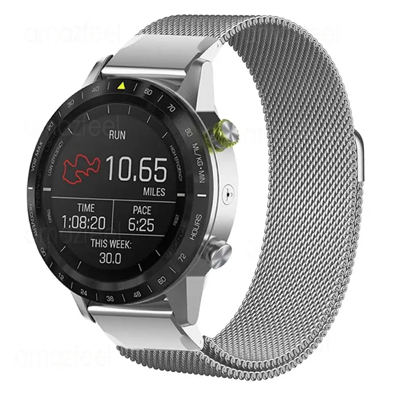 Garmin Stainless Steel Magnetic Strap - Durable QuickFit Band BandsCo Straps