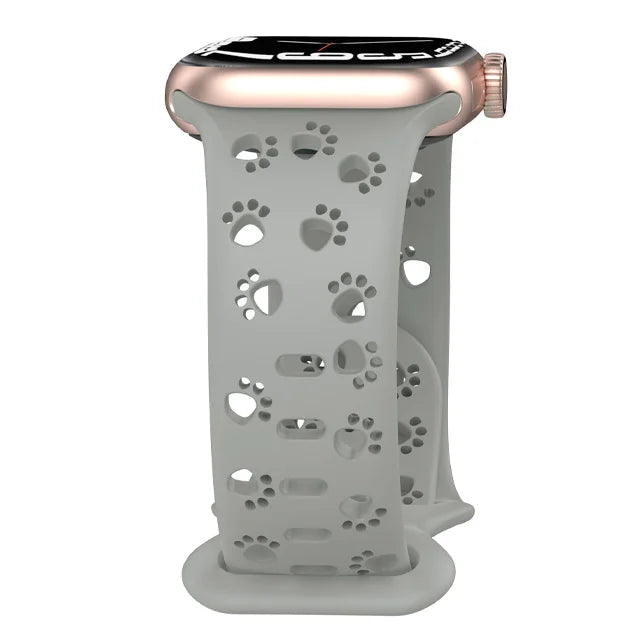 Apple Watch Silicone Strap - Soft Hollow-Out Cat Pattern BandsCo Straps