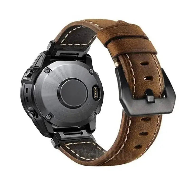 Garmin Leather Band - Soft, Comfortable, QuickFit Design BandsCo Straps