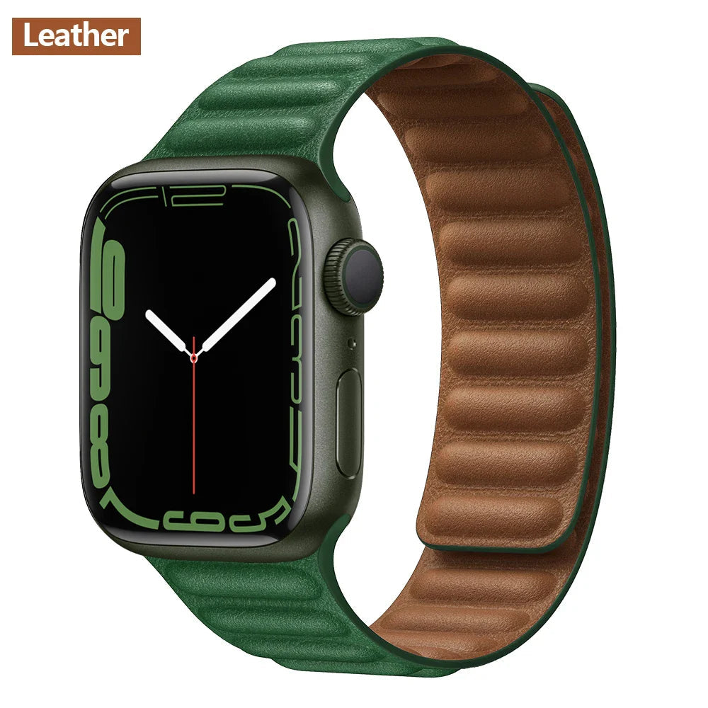 Apple Watch Leather Band - Premium Magnetic Loop Strap BandsCo Straps