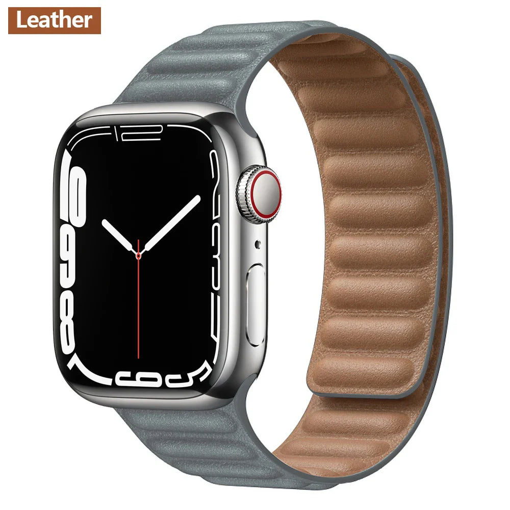 Apple Watch Leather Band - Premium Magnetic Loop Strap BandsCo Straps