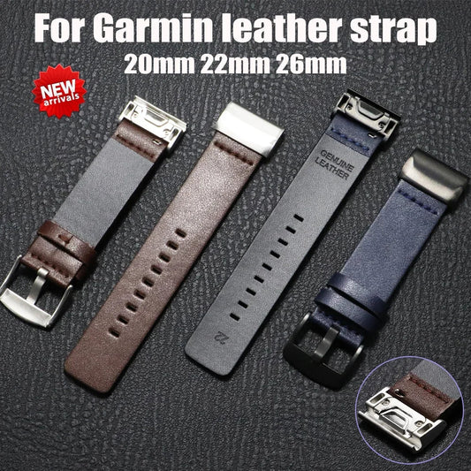 Genuine Leather Garmin Straps - Quickfit BandsCo Straps