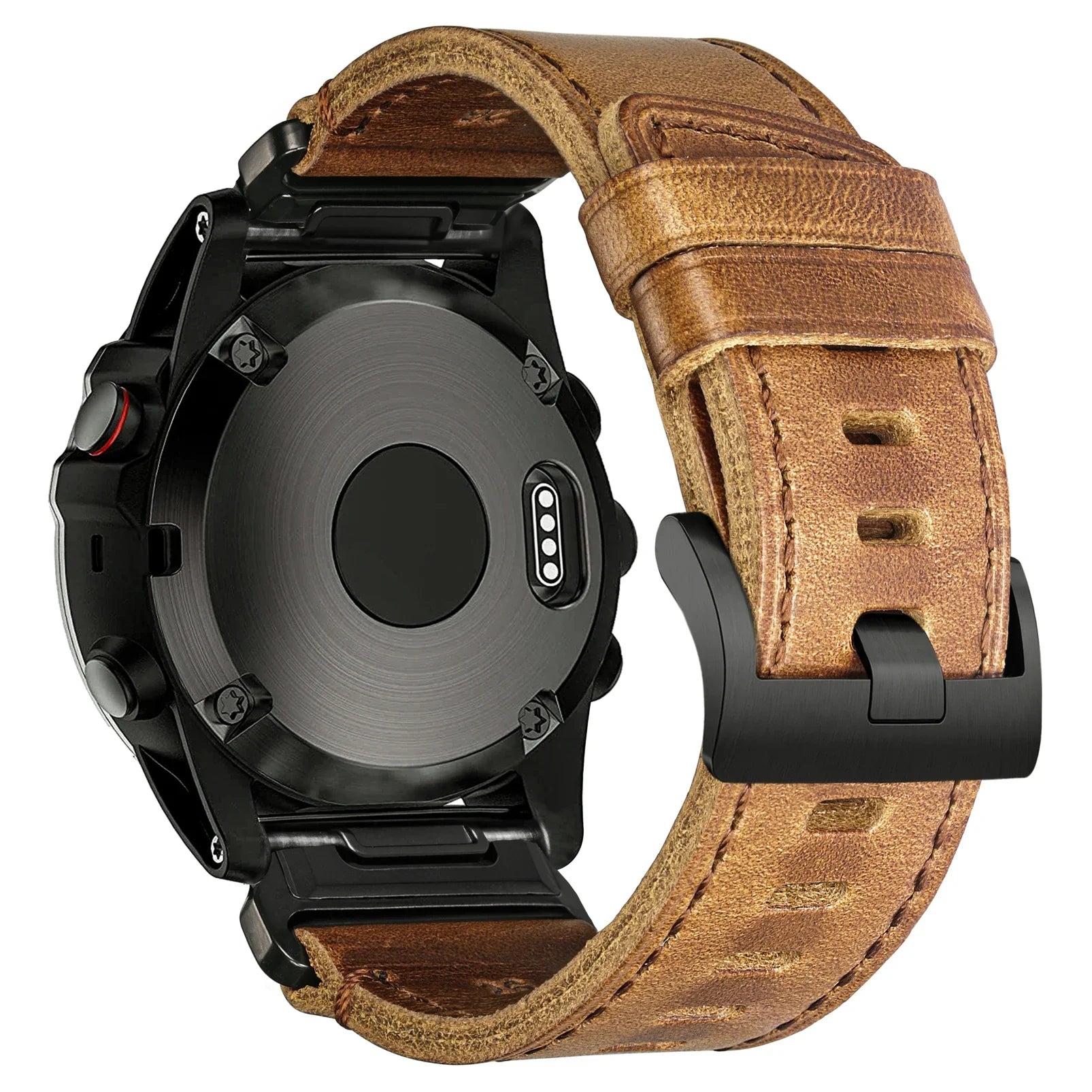 Garmin Soft Leather Band - Premium Strap BandsCo Straps