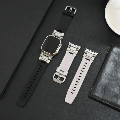 Apple Watch Silicone Metal Band - Premium Durable Strap BandsCo Straps