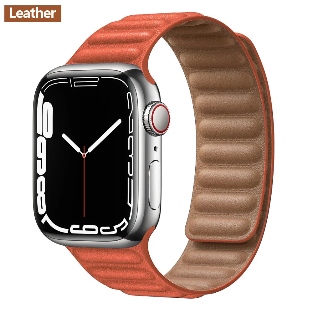Apple Watch Leather Band - Premium Magnetic Loop Strap BandsCo Straps