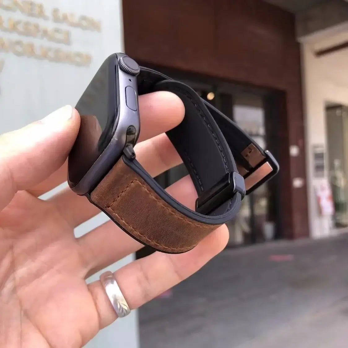Apple Watch Genuine Leather Band - Stylish Magnetic Strap BandsCo Straps