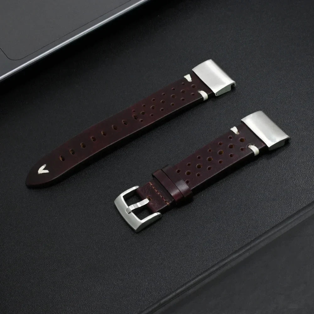 Garmin Leather Band - Genuine Premium Strap BandsCo Straps