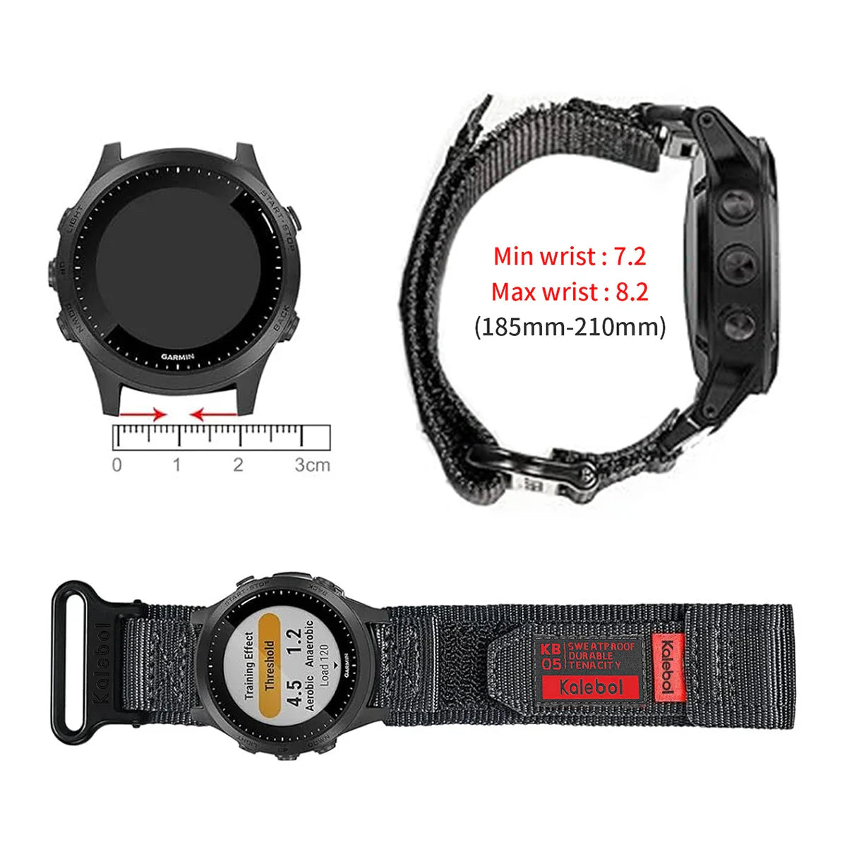 Garmin Nylon Loop Strap - Breathable Tactical Sports Band BandsCo Straps
