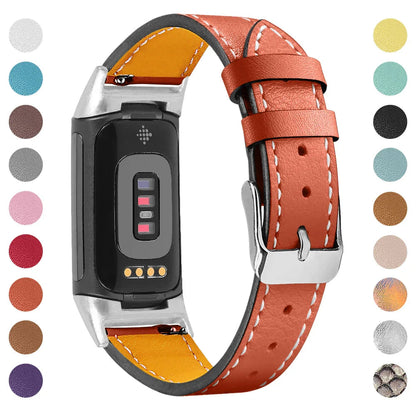 Fitbit Charge 5 6 Leather Strap - Stylish and Comfortable BandsCo Straps
