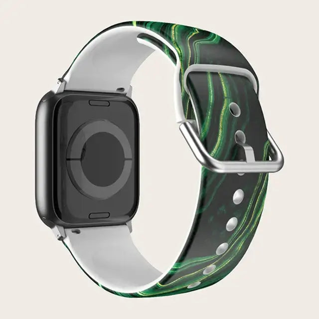Patterned & Clear Apple Watch Band with Buckle BandsCo Straps